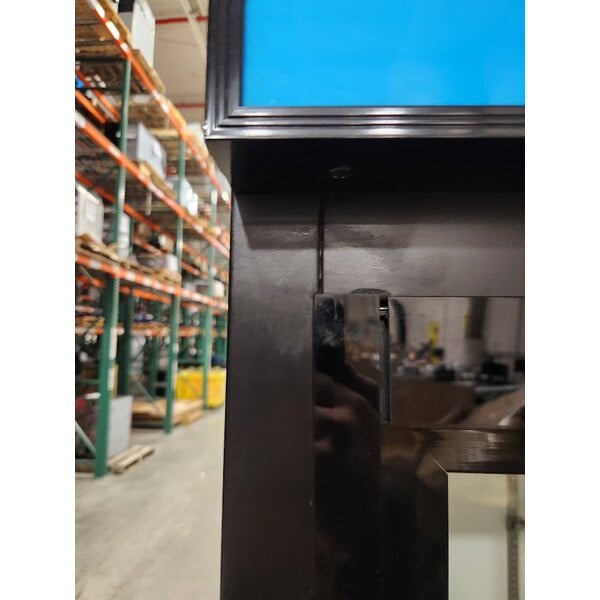 Scratch and Dent Avantco GDS-33-HCB 40" Black Customizable Sliding Glass Door Merchandiser Refrigerator with LED Lighting