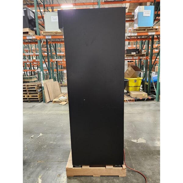 Scratch and Dent Avantco GDS-33-HCB 40" Black Customizable Sliding Glass Door Merchandiser Refrigerator with LED Lighting