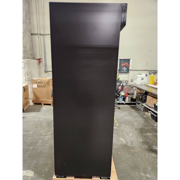 Scratch and Dent Avantco GDS-33-HCB 40" Black Customizable Sliding Glass Door Merchandiser Refrigerator with LED Lighting