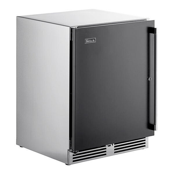 Scratch and Dent Perlick HB24RS-BS-STK 24" Black ADA Compliant Single Door Undercounter Refrigerator