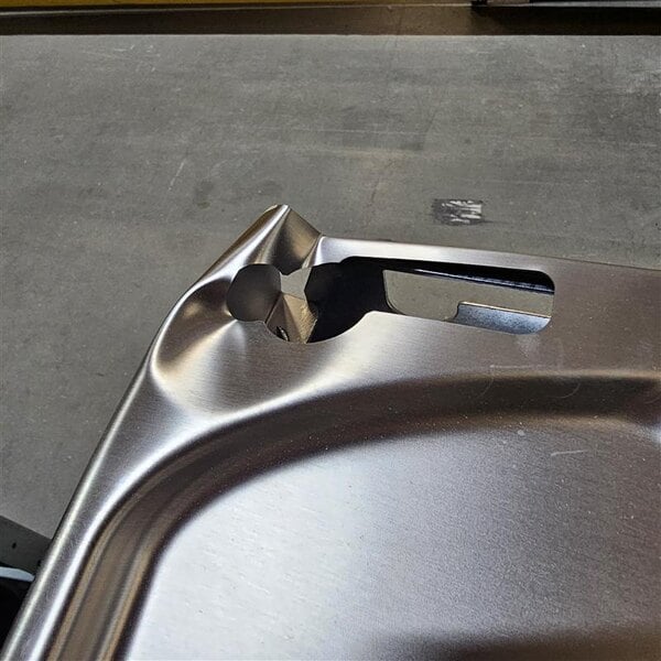 Scratch and Dent Zurn Elkay LZOOTL8WSSK Stainless Steel 8 GPH Dual Hands-Free Filtered Bottle Filling Station with Bi-Level Drinking Fountain - 115V - Chilled