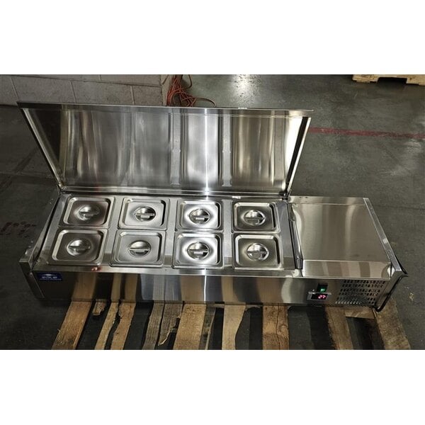 Scratch and Dent Arctic Air ACP48 48" Refrigerated Countertop Condiment Prep Station