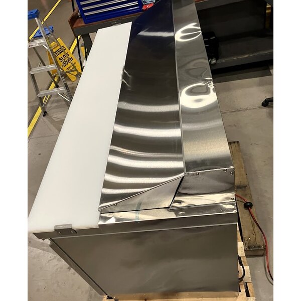 Scratch and Dent Avantco ZPT-71-FB-HC 71" 3 Door Front Breathing Cutting Top Refrigerated Sandwich Prep Table