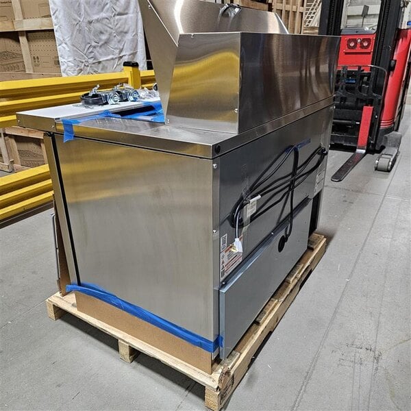 Scratch and Dent True TSSU-48-18M-B-HC 48 3/8" 2 Door Mega Top Refrigerated Sandwich Prep Table