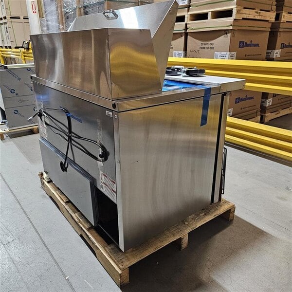 Scratch and Dent True TSSU-48-18M-B-HC 48 3/8" 2 Door Mega Top Refrigerated Sandwich Prep Table