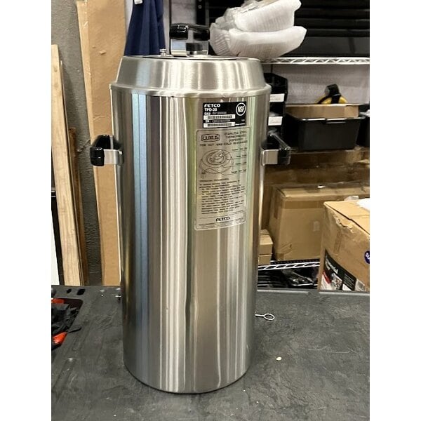 Scratch and Dent Fetco TPD-30 Luxus Stainless Steel 3 Gallon Coffee Dispenser