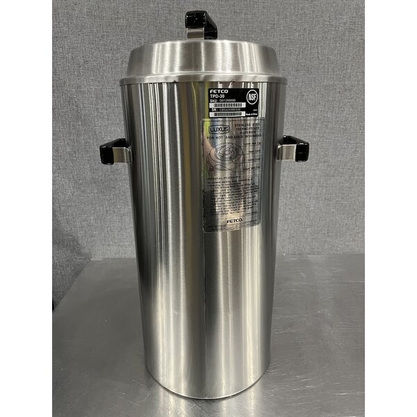 Scratch and Dent Fetco TPD-30 Luxus Stainless Steel 3 Gallon Coffee Dispenser
