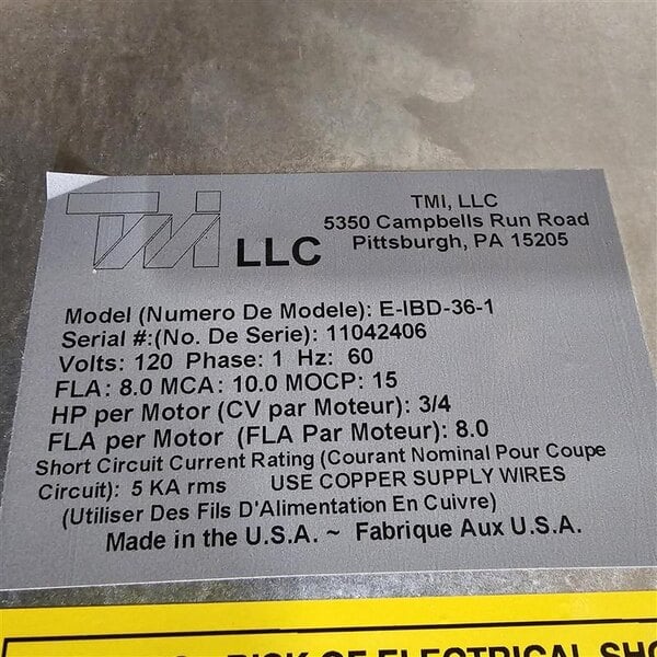 Scratch and Dent Curtron E-IBD-36-1 Flying Insect Control Back Door Air Curtain Insect Door 36" - 120V