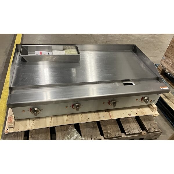 Scratch and Dent Cooking Performance Group G-CPG-48-M 48" Electric Countertop Griddle - 12,000W / 16,000W, 208 / 240V