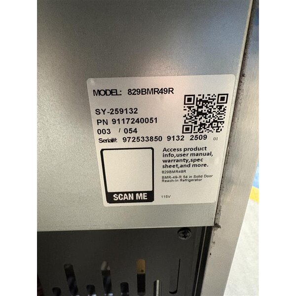 Scratch and Dent MainStreet Equipment BMR-49-R 54" Solid Door Reach-In Refrigerator