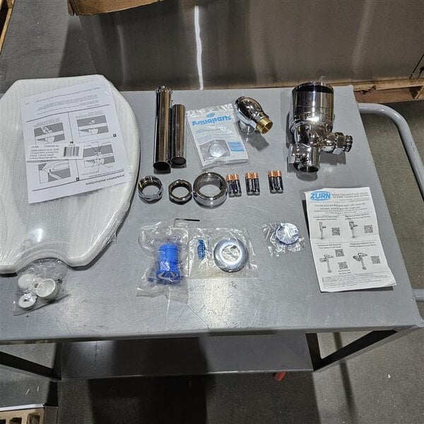 Scratch and Dent Zurn Elkay One Z.WC4.AS.TM Sensor Toilet System with ADA Height Floor Mounted Toilet and Top Mount Flush Valve - 1.28 GPF