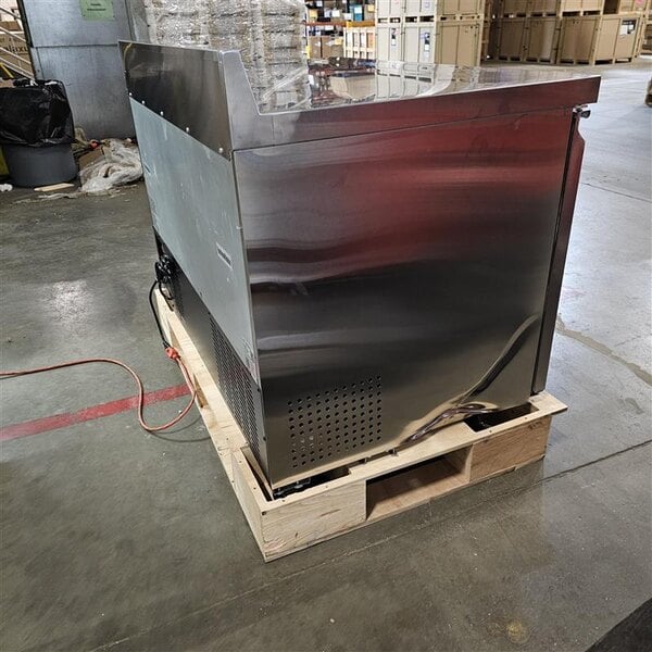 Scratch and Dent Avantco SS-WT-48F-HC Two Door Worktop Freezer with 3 1/2" Backsplash