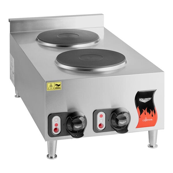 Scratch and Dent Vollrath 40739 Cayenne 2 Burner Counter Top Electric Hot Plate - 208/240V