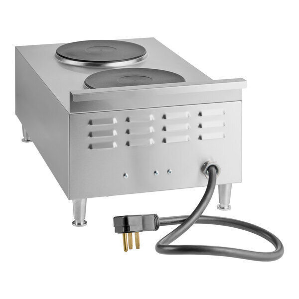 Scratch and Dent Vollrath 40739 Cayenne 2 Burner Counter Top Electric Hot Plate - 208/240V