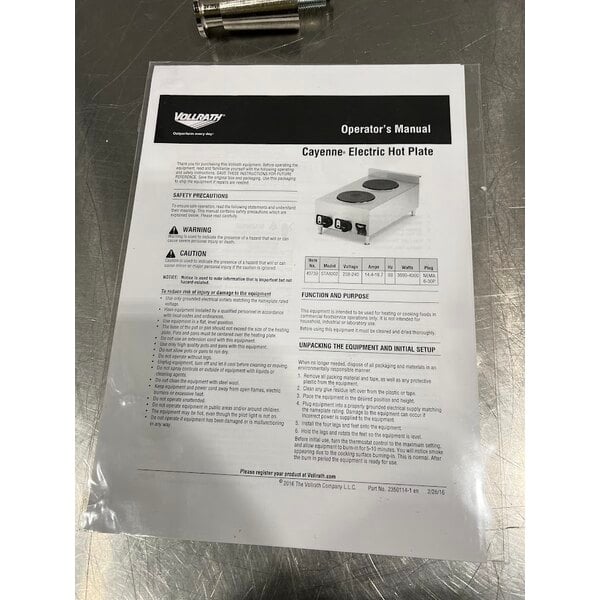 Scratch and Dent Vollrath 40739 Cayenne 2 Burner Counter Top Electric Hot Plate - 208/240V