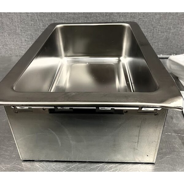 Scratch and Dent Avantco TM-12A Top Mount Drop-In Full Size Hot Food Well with Round Inside Corners and Drain - 120V, 1,500W