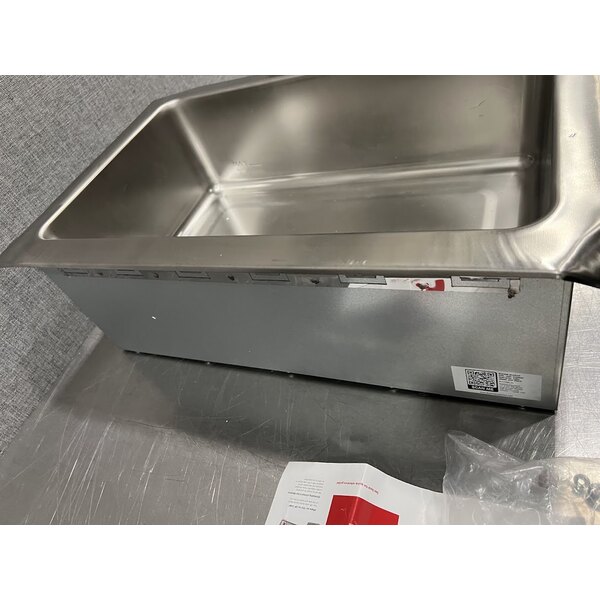 Scratch and Dent Avantco TM-12A Top Mount Drop-In Full Size Hot Food Well with Round Inside Corners and Drain - 120V, 1,500W