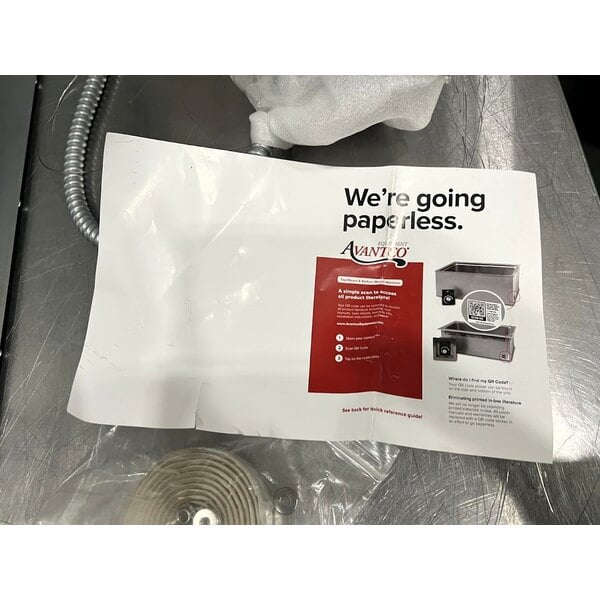 Scratch and Dent Avantco TM-12A Top Mount Drop-In Full Size Hot Food Well with Round Inside Corners and Drain - 120V, 1,500W