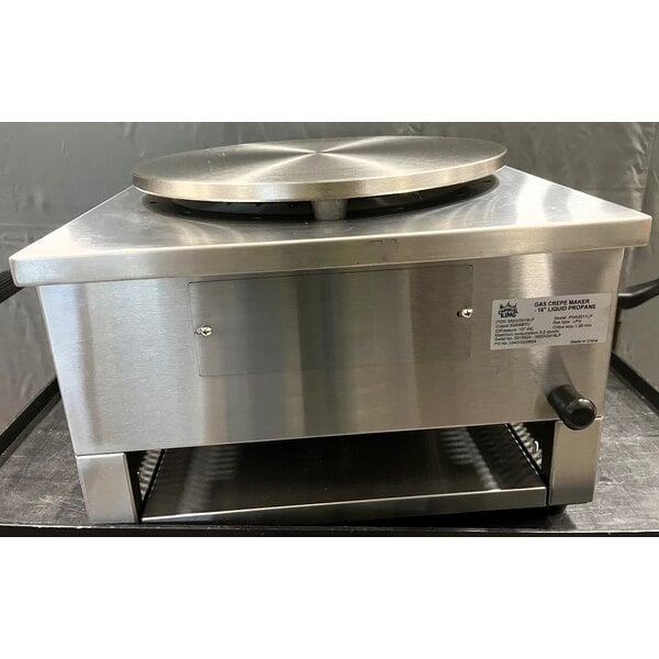 Scratch and Dent Carnival King GCM16LP 16" Liquid Propane Steel Crepe Maker- 22,000 BTU