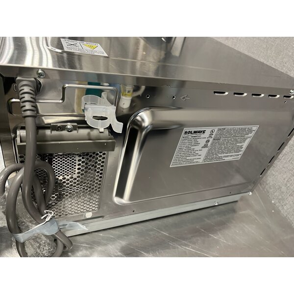 Scratch and Dent Solwave 1000W Stackable Commercial Microwave with Large 1.2 cu. ft. Interior and Push Button Controls - 120V