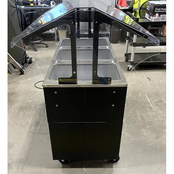 Scratch and Dent Advance Tabco B3-120-B-SB Three Pan Everyday Buffet Hot Food Table with Enclosed Base - Open Well, 120V