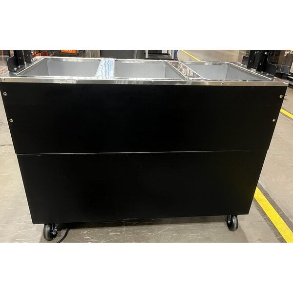 Scratch and Dent Advance Tabco B3-120-B-SB Three Pan Everyday Buffet Hot Food Table with Enclosed Base - Open Well, 120V