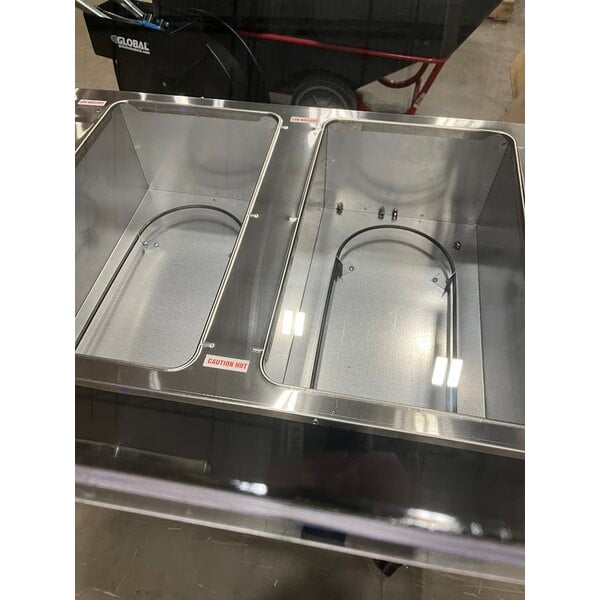 Scratch and Dent Advance Tabco B3-120-B-SB Three Pan Everyday Buffet Hot Food Table with Enclosed Base - Open Well, 120V