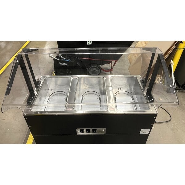 Scratch and Dent Advance Tabco B3-120-B-SB Three Pan Everyday Buffet Hot Food Table with Enclosed Base - Open Well, 120V