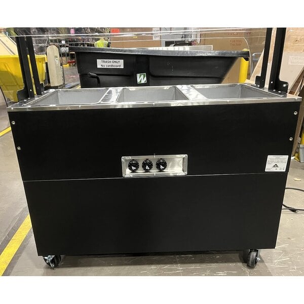 Scratch and Dent Advance Tabco B3-120-B-SB Three Pan Everyday Buffet Hot Food Table with Enclosed Base - Open Well, 120V