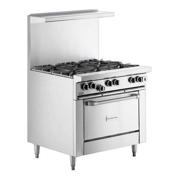 Scratch and Dent Garland G36-6C Natural Gas 6 Burner 36" Range with Convection Oven - 236,000 BTU