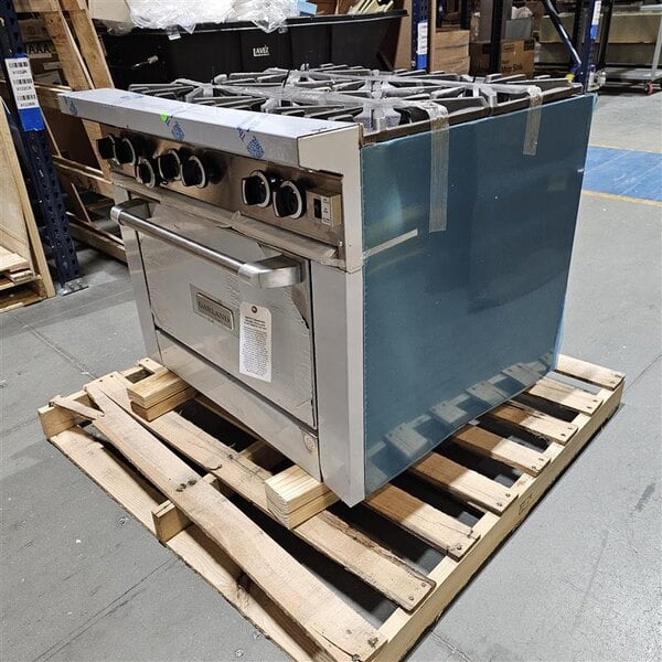 Scratch and Dent Garland G36-6C Natural Gas 6 Burner 36" Range with Convection Oven - 236,000 BTU