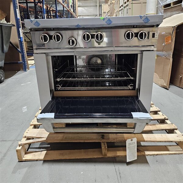 Scratch and Dent Garland G36-6C Natural Gas 6 Burner 36" Range with Convection Oven - 236,000 BTU
