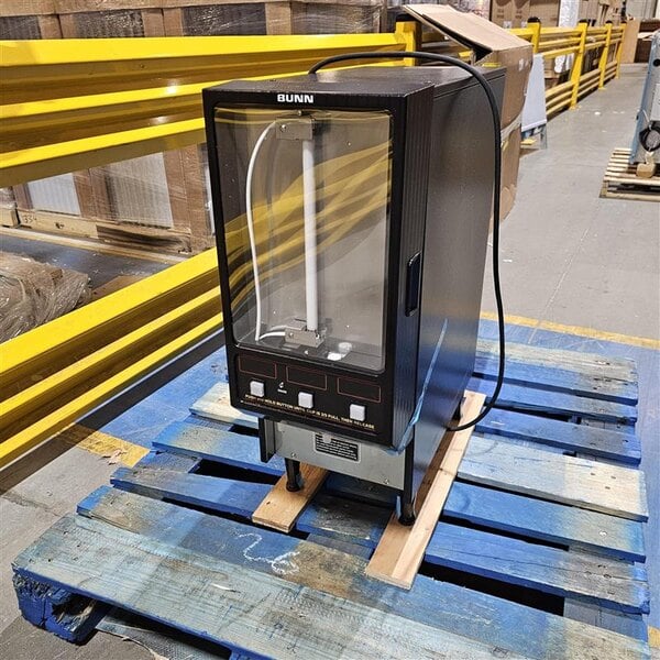 Scratch and Dent Bunn SET00.0197 FMD-3 BLK Fresh Mix Cappuccino / Espresso Machine Cafe Latte Dispenser with 3 Hoppers - 120V