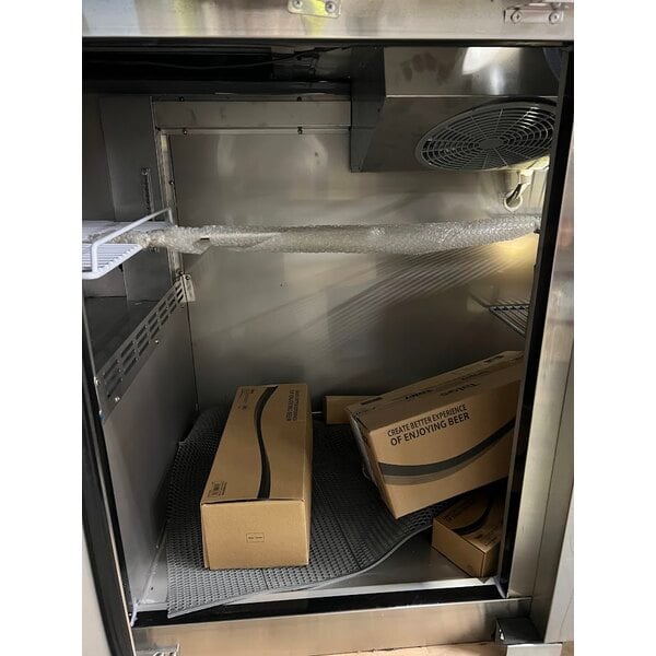 Scratch and Dent Avantco UDD-3-CT-S-6 Stainless Steel Kegerator / Beer Dispenser with (2) Triple Tap Tower and Club Top - (3) 1/2 Keg Capacity