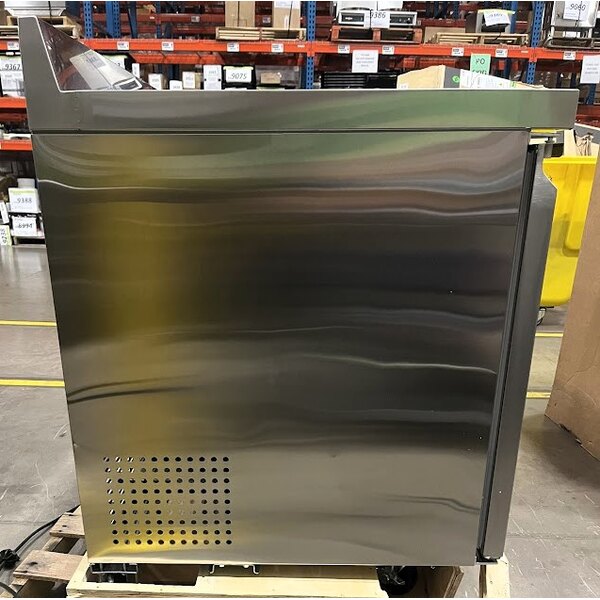 Scratch and Dent Avantco SS-WT-60R-HC 60" Two Door Worktop Refrigerator with 3 1/2" Backsplash