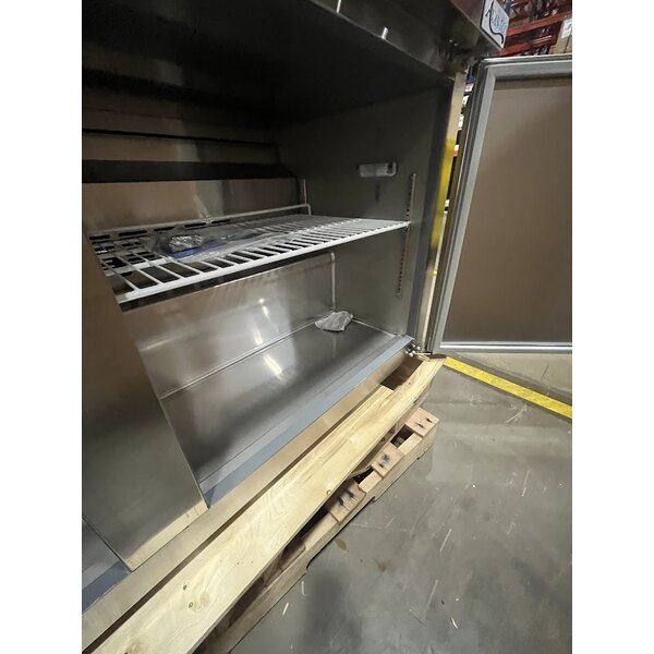 Scratch and Dent Avantco SS-WT-60R-HC 60" Two Door Worktop Refrigerator with 3 1/2" Backsplash