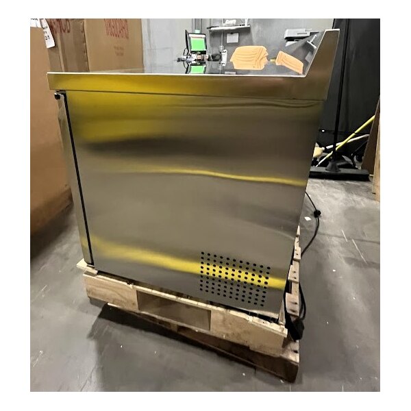 Scratch and Dent Avantco SS-WT-60R-HC 60" Two Door Worktop Refrigerator with 3 1/2" Backsplash