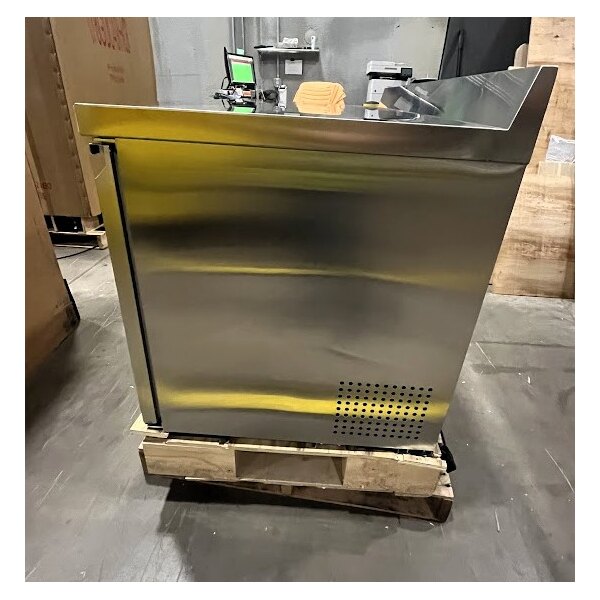 Scratch and Dent Avantco SS-WT-60R-HC 60" Two Door Worktop Refrigerator with 3 1/2" Backsplash