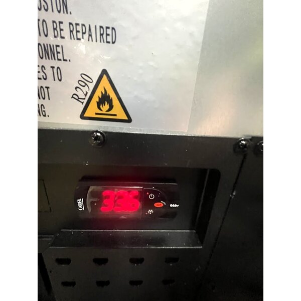 Scratch and Dent Avantco SS-WT-60R-HC 60" Two Door Worktop Refrigerator with 3 1/2" Backsplash