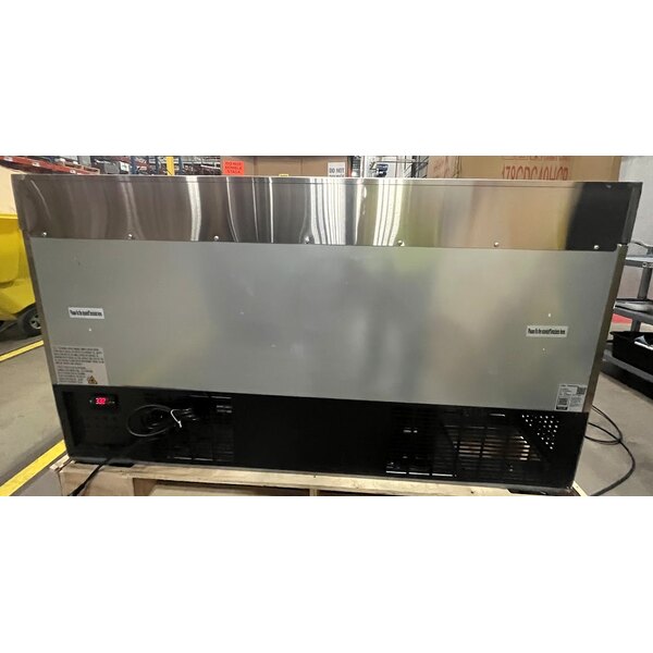 Scratch and Dent Avantco SS-WT-60R-HC 60" Two Door Worktop Refrigerator with 3 1/2" Backsplash