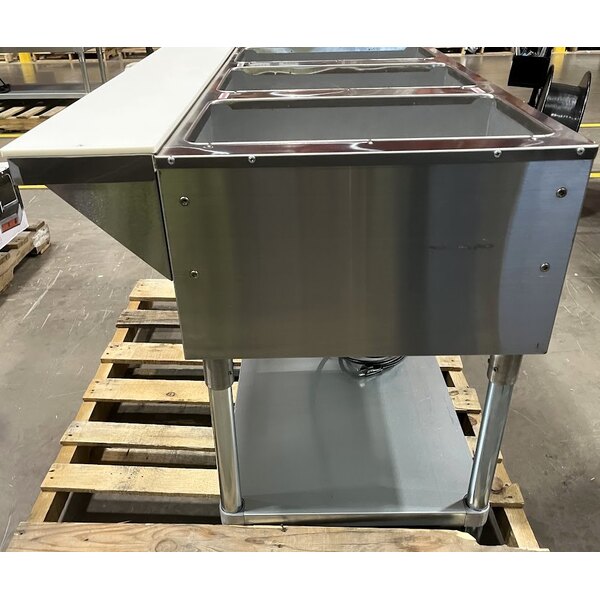 Scratch and Dent Advance Tabco HF-3E-120 Three Pan Electric Steam Table with Undershelf - Open Well, 120V