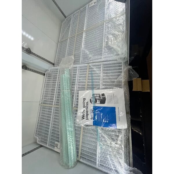 Scratch and Dent Avantco GDC-49-HC 53" Black Customizable Swing Glass Door Merchandiser Refrigerator with LED Lighting