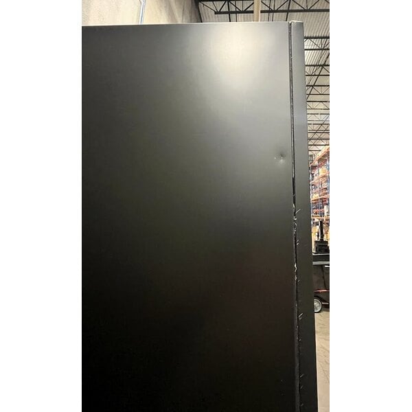 Scratch and Dent Avantco GDC-49-HC 53" Black Customizable Swing Glass Door Merchandiser Refrigerator with LED Lighting