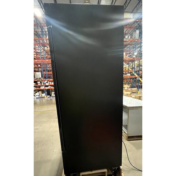 Scratch and Dent Avantco GDC-49-HC 53" Black Customizable Swing Glass Door Merchandiser Refrigerator with LED Lighting