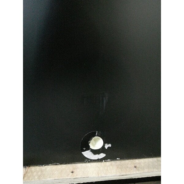 Scratch and Dent Avantco UBB-72-HC 73" Black Counter Height Narrow Solid Door Back Bar Refrigerator with LED Lighting