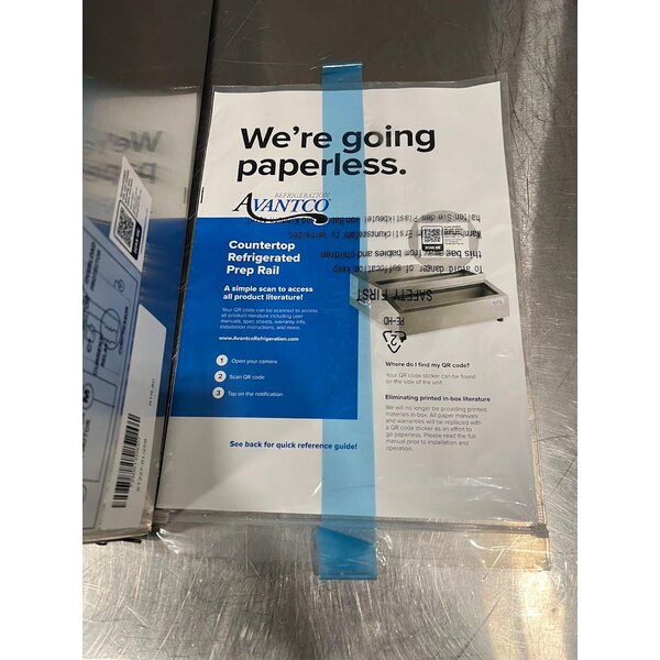 Scratch and Dent Avantco CPT-28-HC 28" Countertop Refrigerated Prep Rail