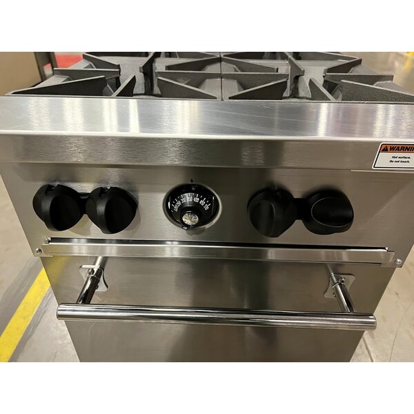 Scratch and Dent Vulcan 24S-4BN Endurance Natural Gas 4 Burner 24" Range with Standard Oven Base - 143,000 BTU