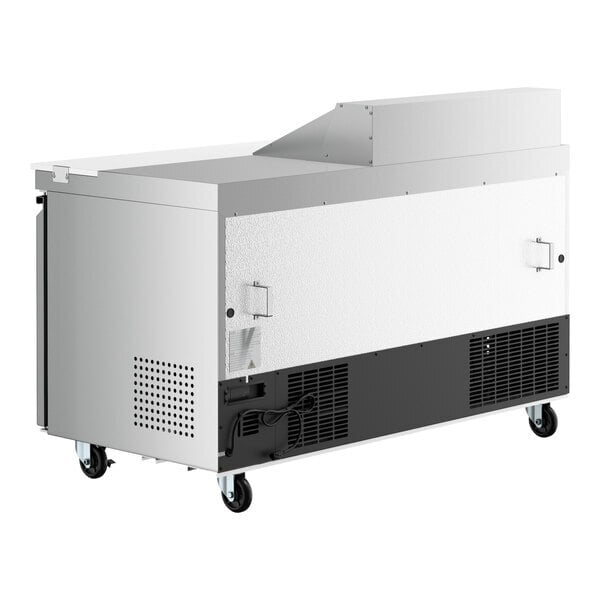 Scratch and Dent Avantco SS-PT-60-10-HC 60" 2 Door Stainless Steel Refrigerated Sandwich Prep Table with Workstation