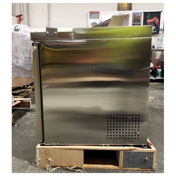 Scratch and Dent Avantco SS-PT-60-10-HC 60" 2 Door Stainless Steel Refrigerated Sandwich Prep Table with Workstation