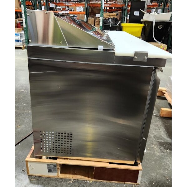 Scratch and Dent Avantco SS-PT-60-10-HC 60" 2 Door Stainless Steel Refrigerated Sandwich Prep Table with Workstation